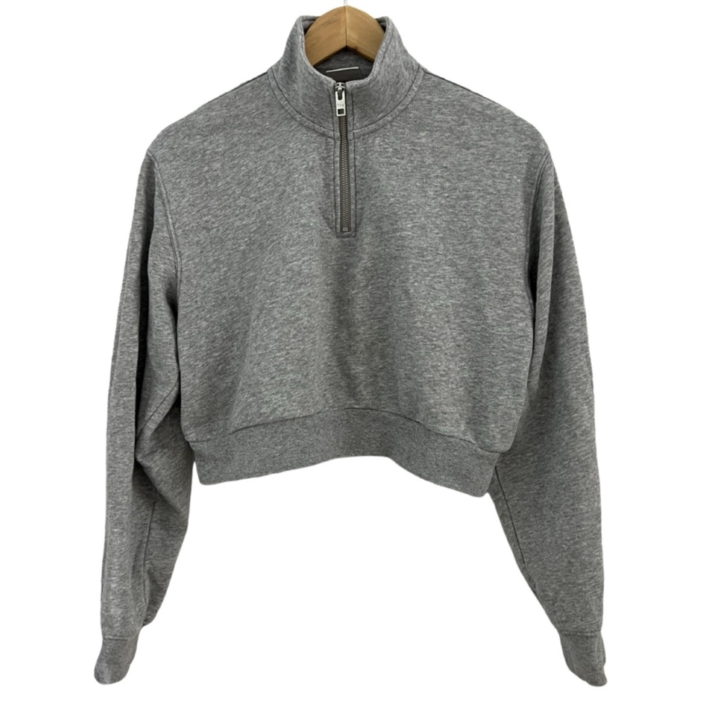 Tna - Grey Zip Up Crop SweatShirt Size Small